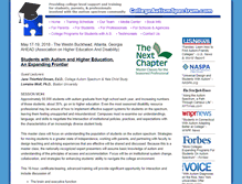 Tablet Screenshot of collegeautismspectrum.com